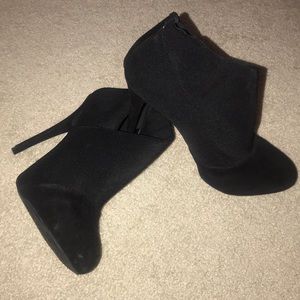 Black high heel booties